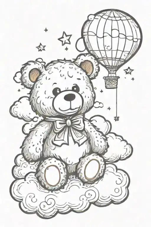 Teddy Bear On A Cloud Artwork