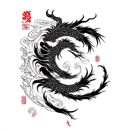 Chinese Mythology Inspired Tattoo Featuring