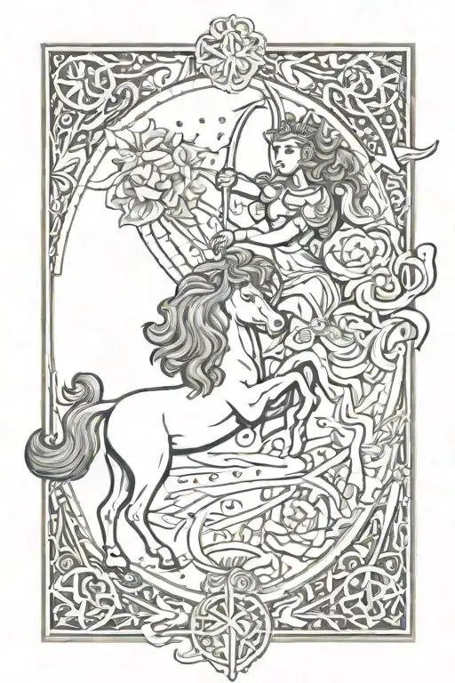 Leo And Sagittarius Zodiac Sign Intertwined