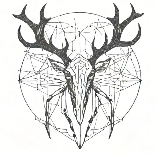 Deer Antlers And Spider Legs Without Face