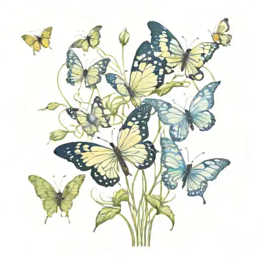 Medusa Lotus Butterflies Fluttering