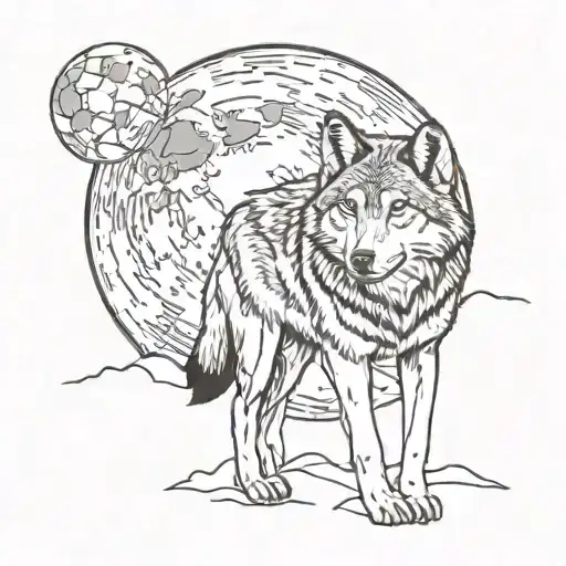 Wolf Turkish Moon Mountain