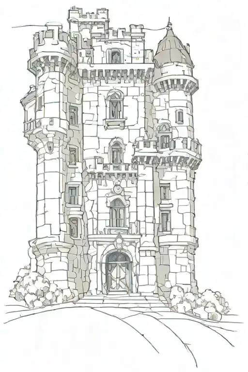 Abstract Drawing Of The Castle