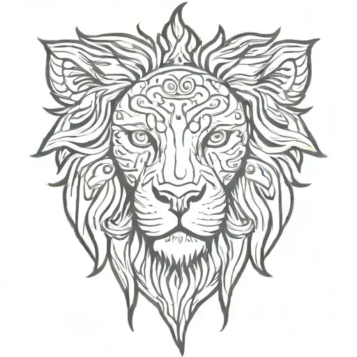 Leo Fire Sun Symbol
