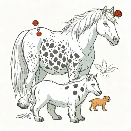 A Icebear A Horse A Cat And A Ladybug