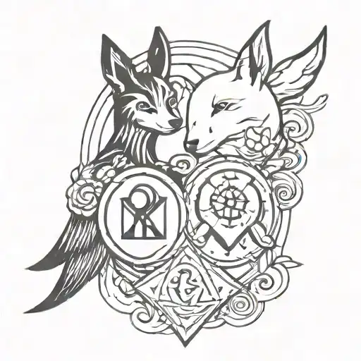 Best Friend Tattoo Design Featuring Iconic Symbols