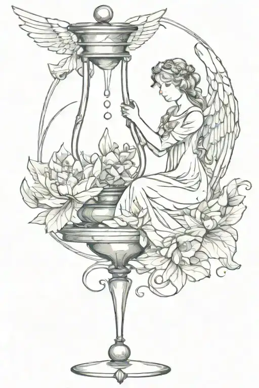 Angel Hourglass Sagittarius Time Journey Mysterious Lotus Gamer Impulsive