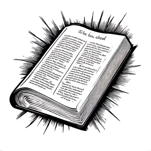 3D Bible Picture Tattoo Flash Design