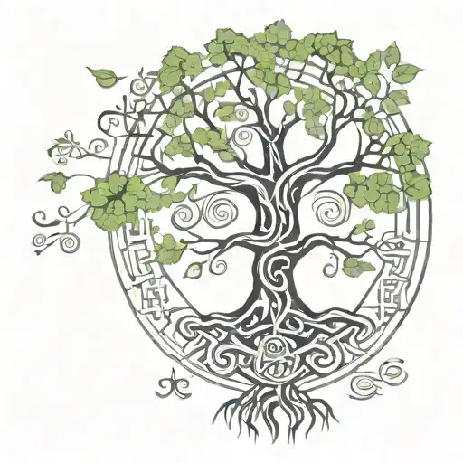 Celtic's Runes Tree Of Life Growing