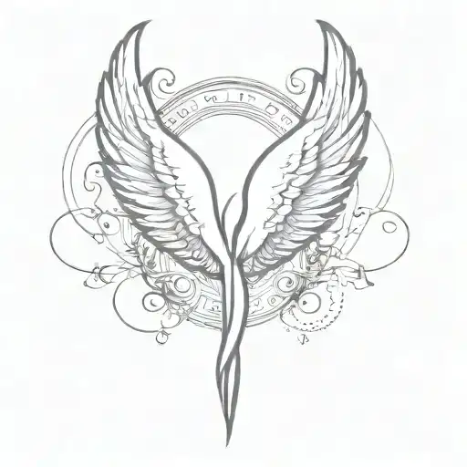 Angel Wings And Serenity Prayer