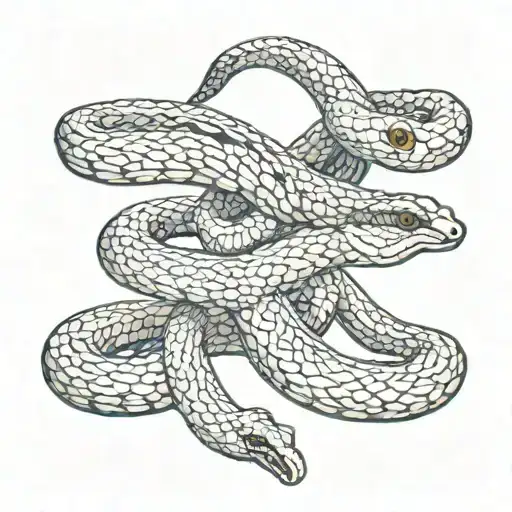 Snake Fighting Each Other Eyeball