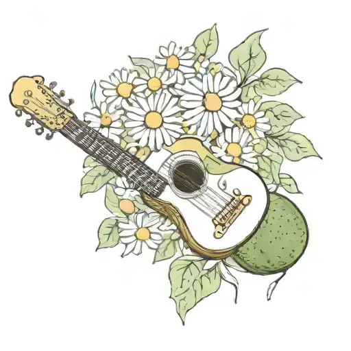 Daisy Guitar With Avocado