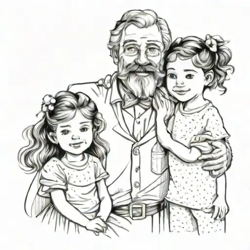 Father With Daughters