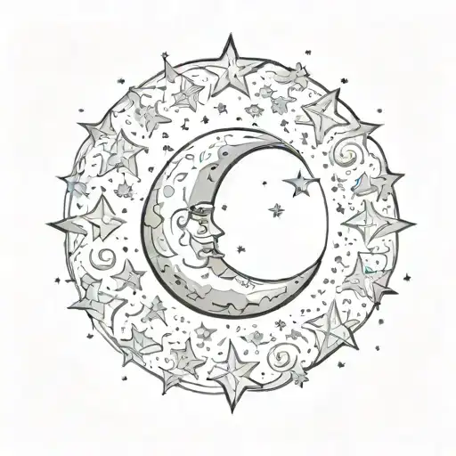 Moon Stars Forming The Shape