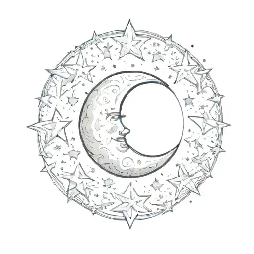 Moon Stars Forming The Shape