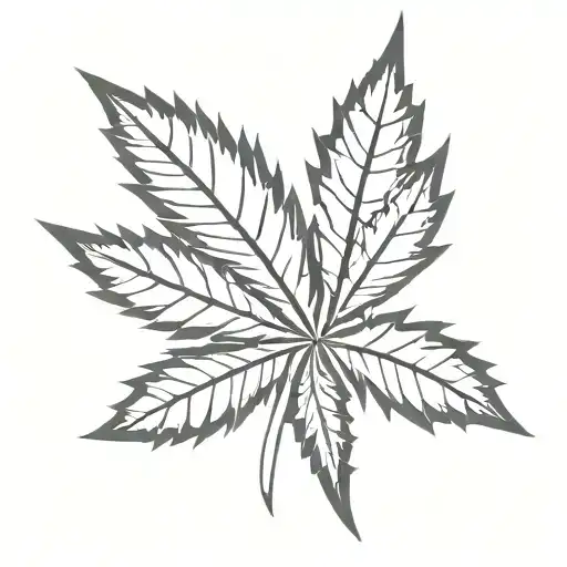 Cutemark In The Form Of A Cannabis Leaf