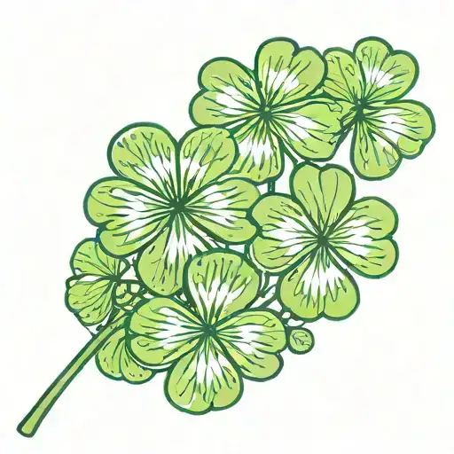 Four Leaf Clover Bunch