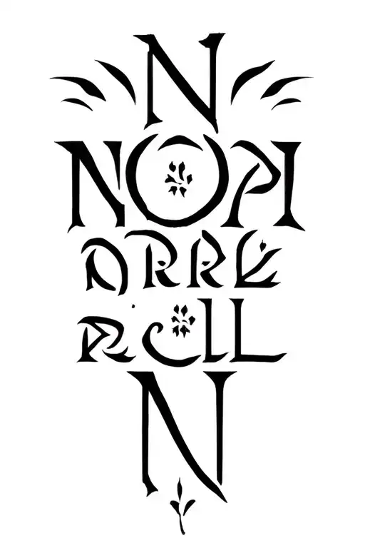 The Word Norrell Written In Old English Horizontally