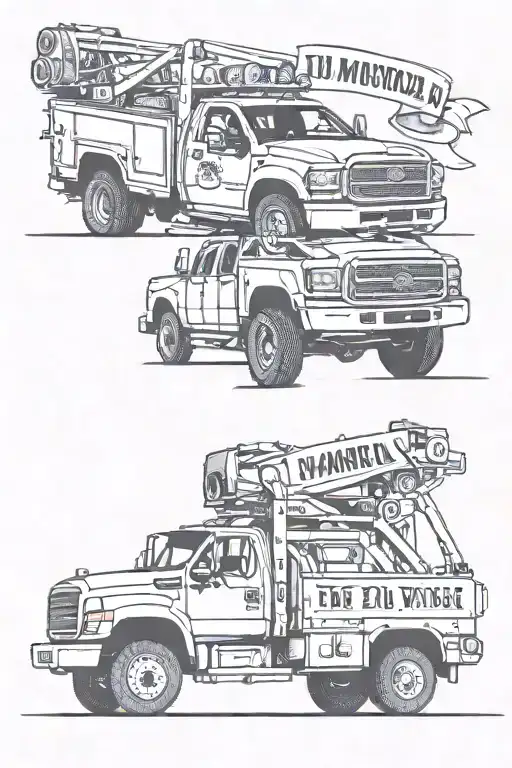 Memorial Tow Truck For My Dad With Banner Wrapped