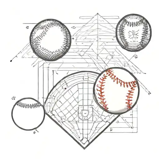 Baseball And Baseball Diamond Shape