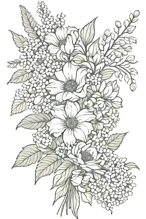 Januray Novvember September August Birth Flower Bouquet