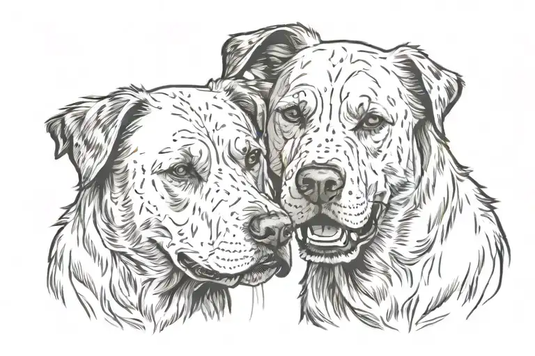 Two Dog Heads Fighitng