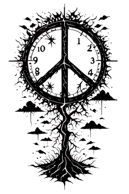 Peace And Lightining Storm And Time And Nature