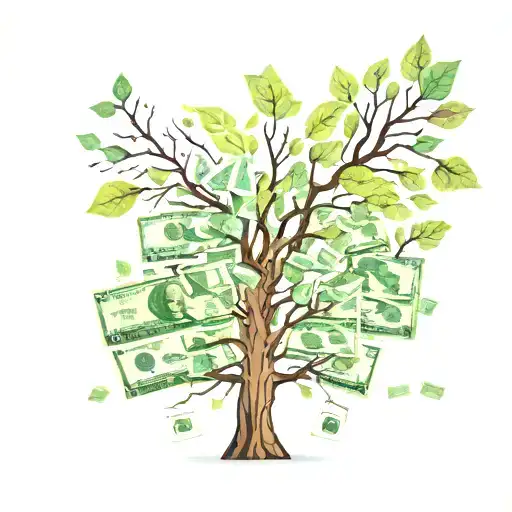 A Tree That Instead Of Having Leaves Has Banknotes