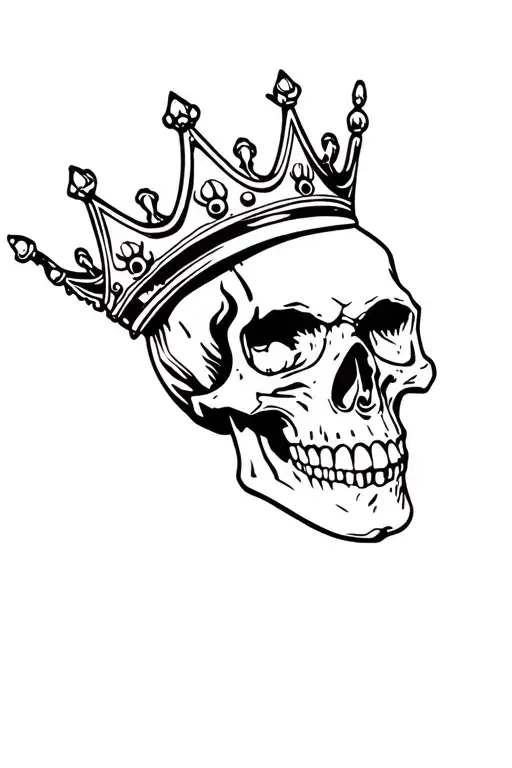 Skull With Crown Hanging