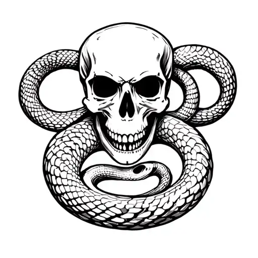Skull And Snake
