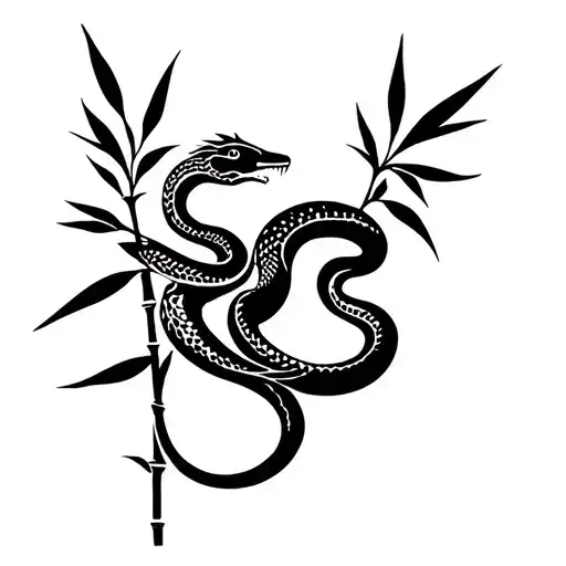 Snake And Bamboo