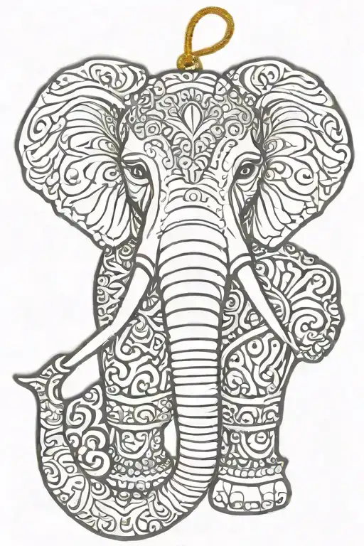 Elephant Face Ornament
