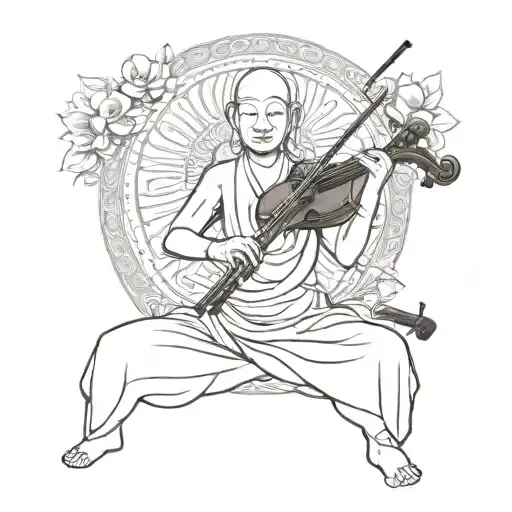 Music Violin Buddhism Hippy