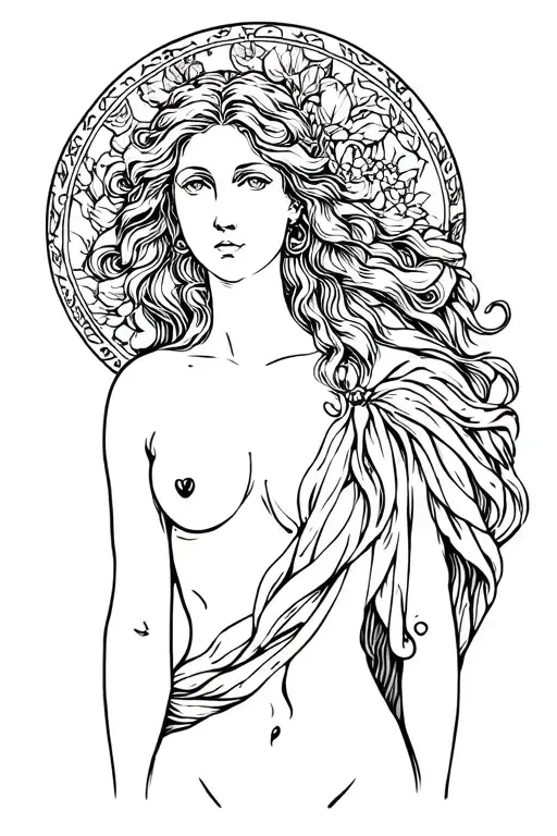 Aphrodite The Goddess Of Love Full Body