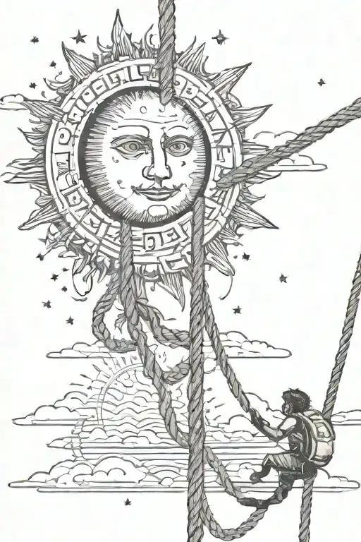 The Sun Helps The Moon Climb The Rope