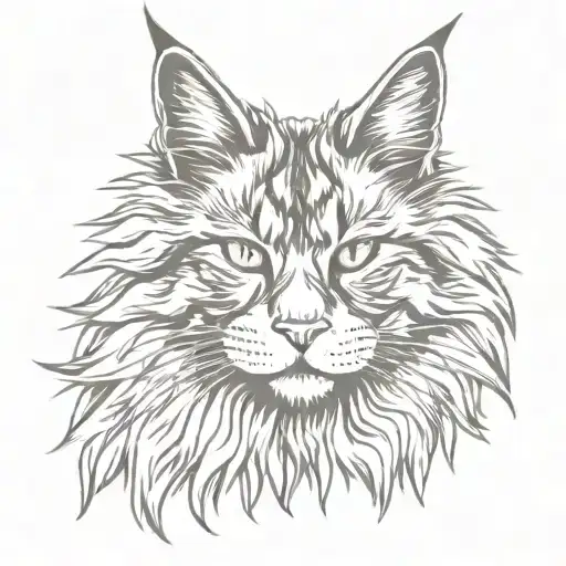 Traditional Mainecoon Cat Head