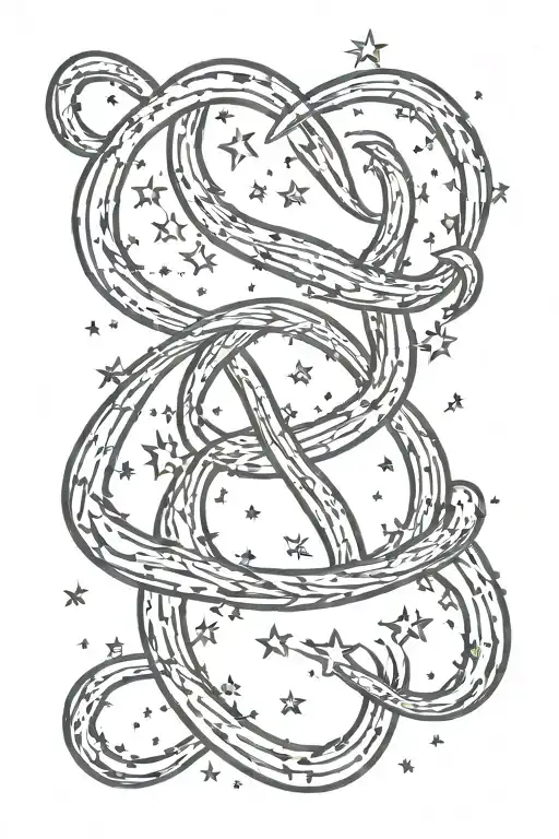 Shooting Stars Forming Infinity Symbol