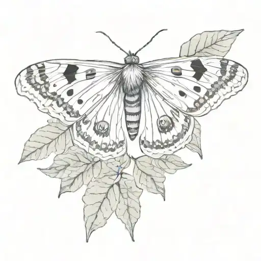 Moth With Leaves Above