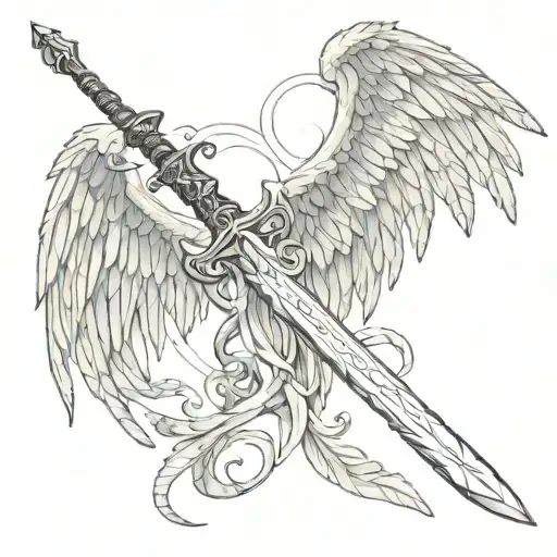 Sword And Angle Wings