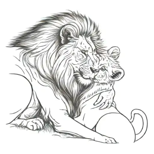 Lion Kissing A Dear