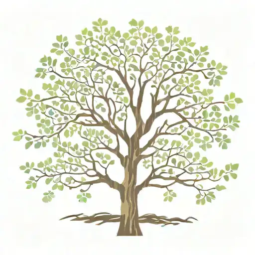 Ash Tree Branch Patchwork Style Solid