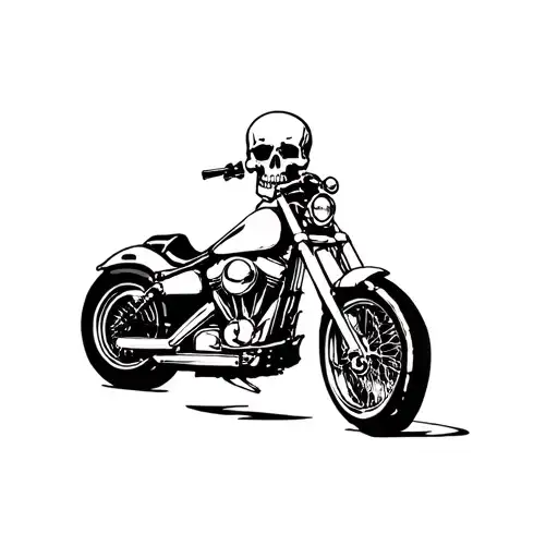 Skull And Motorcycle