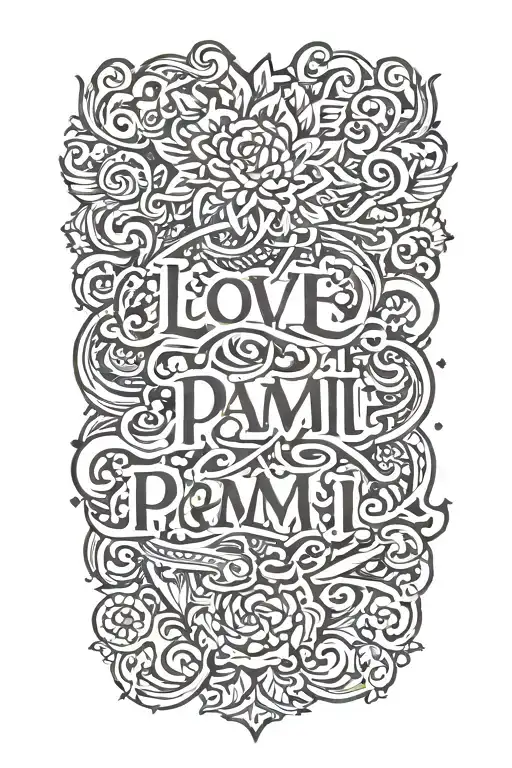 A Tattoo That Expresses Love With The Lettering Pami