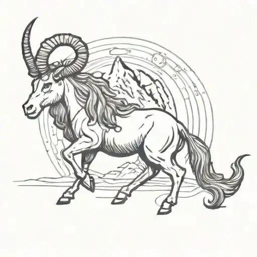 Capricorn And Mouintain
