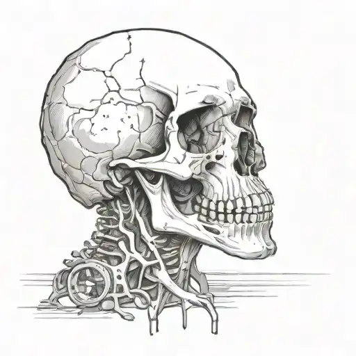 Sexy Chick With Large Skull