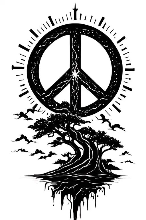 Peace And Lightining Storm And Time And Nature