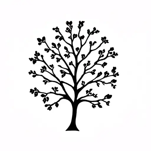 Tre Branch Representing A Family Tree