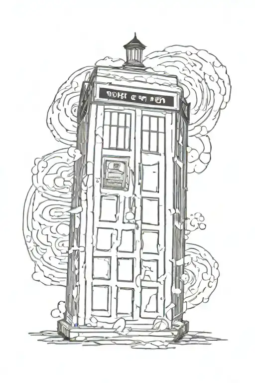 Tardis With Doctor Who Quote Inside