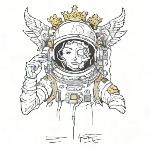 Crown Astronaut Chic Art Sexy