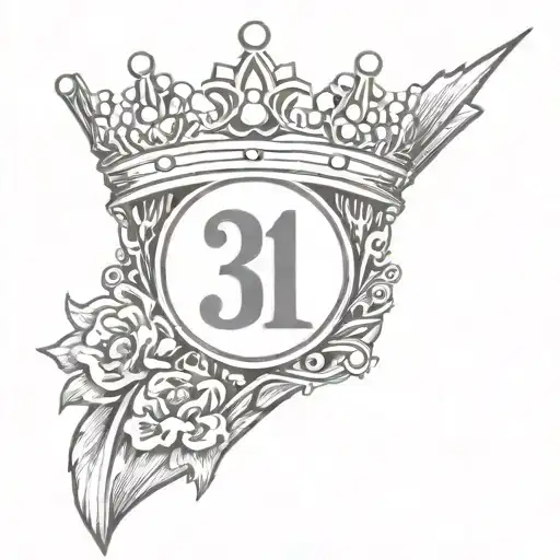 A Kings Crown With The Number 31